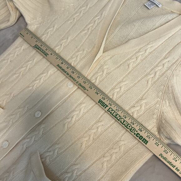 VTG The Limited Sweater Womens Medium Cable Knit Cardigan Academia Old Money - Picture 6 of 10